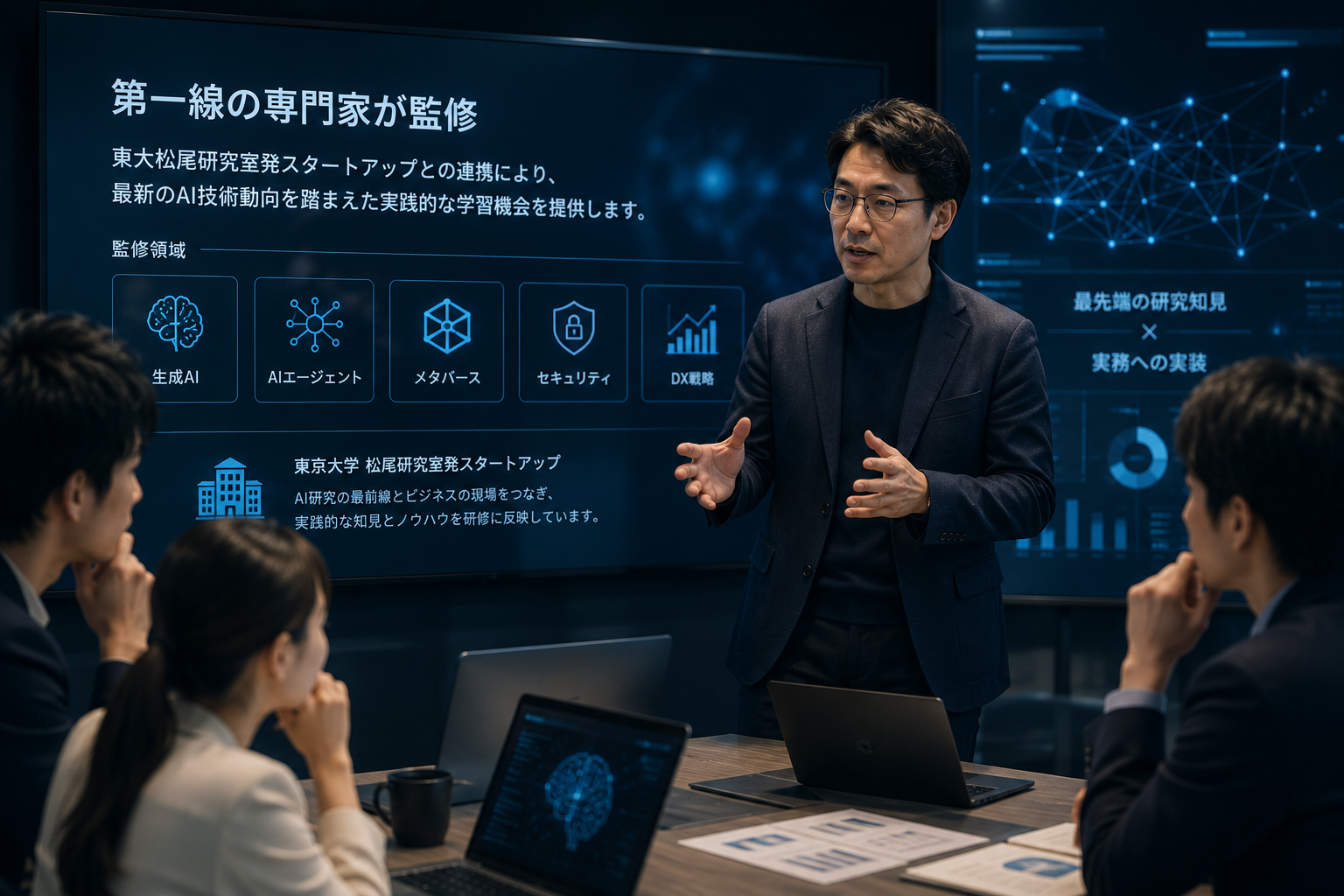第一線のAI専門家による訓練監修イメージ