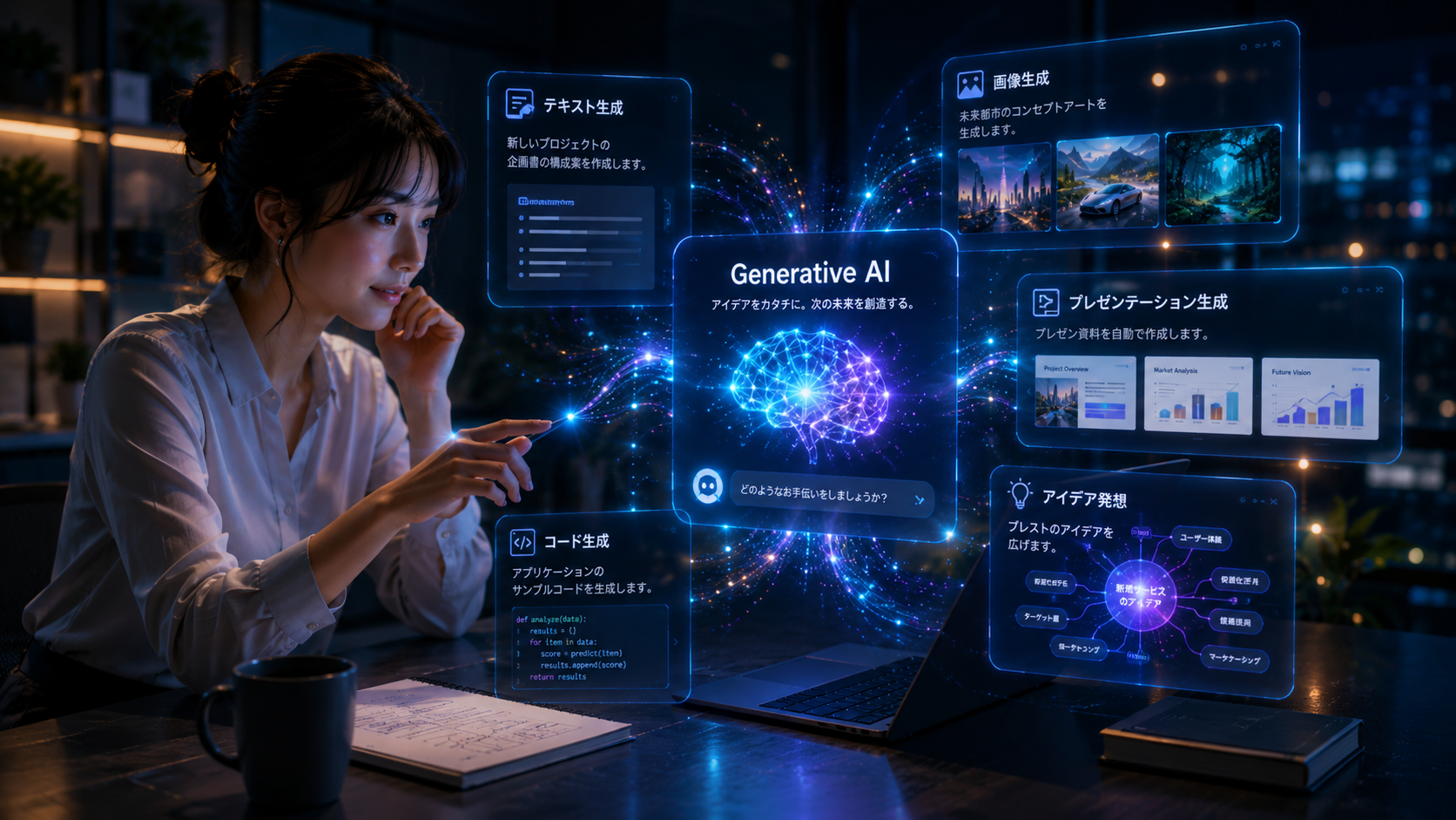生成AIを活用した学習テーマのイメージ